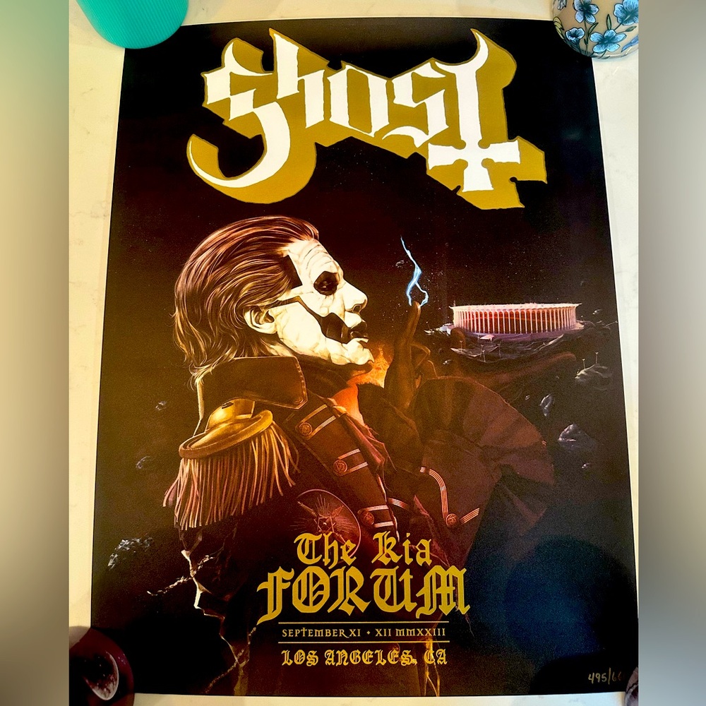 👻 *RARE* GHOST Concert Poster - The Forum Los Angeles (Edition 495/666) 👻